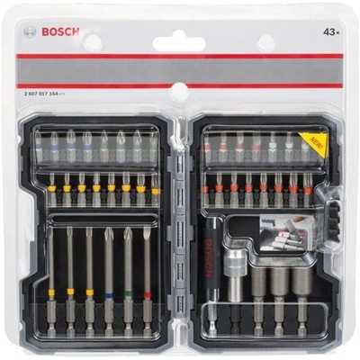 KIT PONTAS E SOQUETES BOSCH P/ PARAFUSAR 43 PEÇAS
