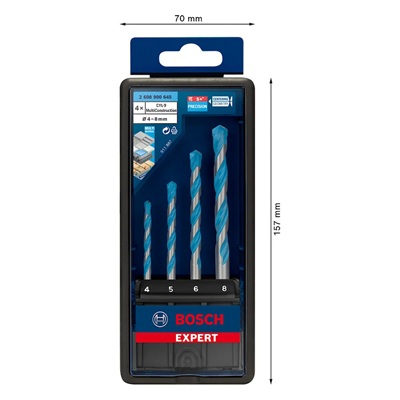 JOGO BROCAS BOSCH EXPERT CYL-9 4-5-6-8-10-12MM