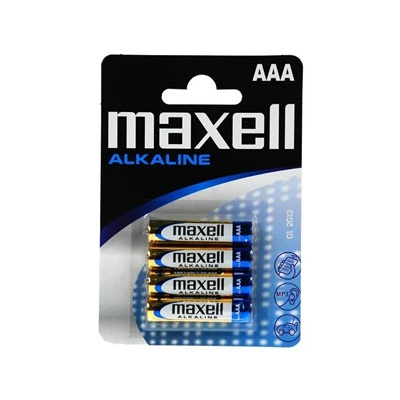 PILHA AAA LR03 PK/4 MAXELL ALKALINE