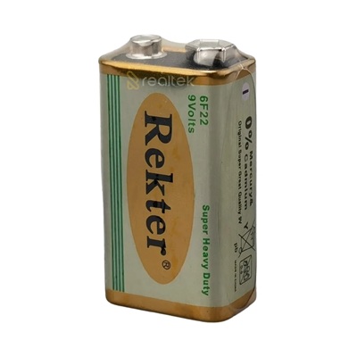 PILHA SECA REKTER 9 VOLTS