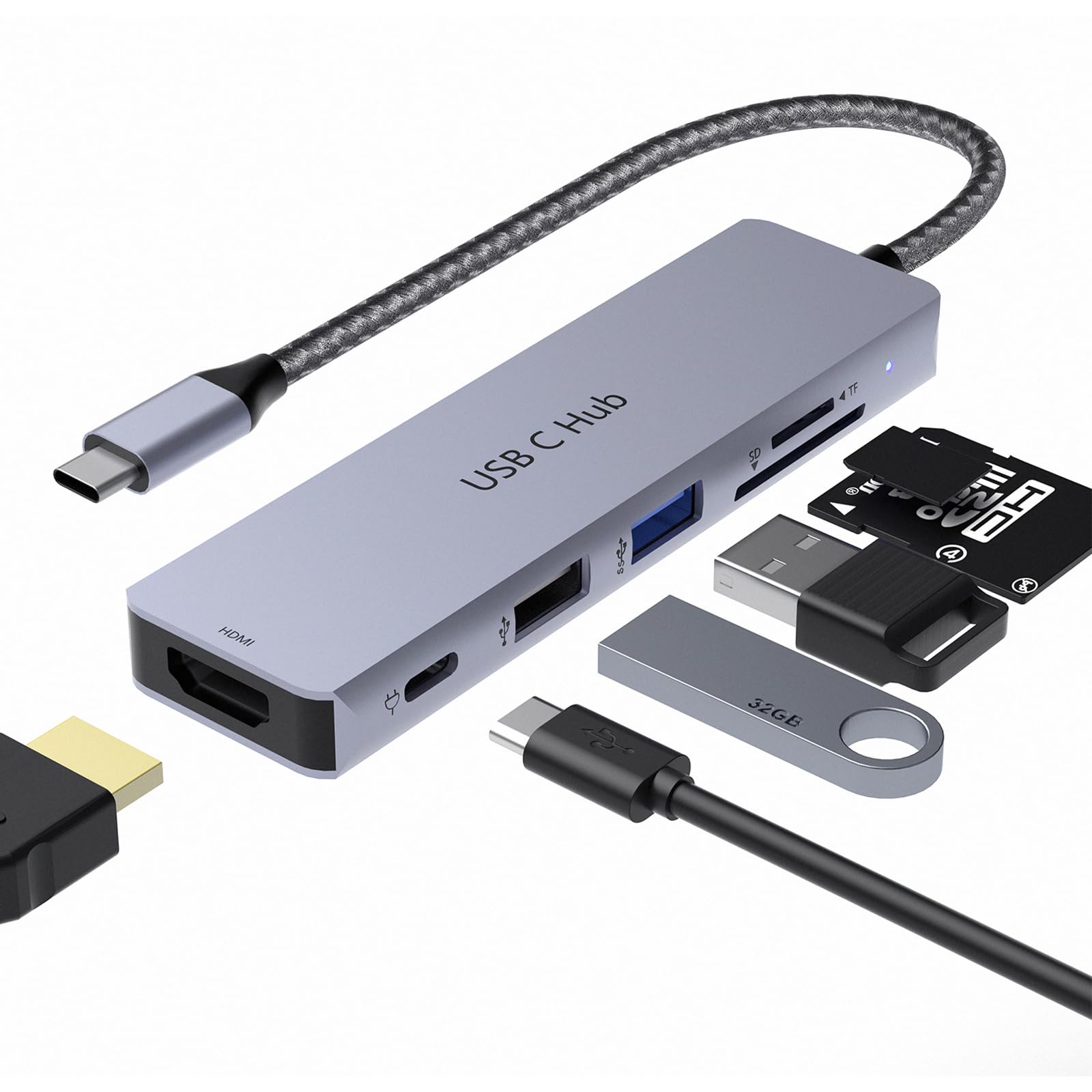 ADAPTADOR 6 IN 1 TYPE-C SUPPORT 4K